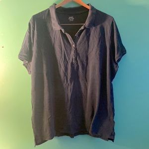 Plus size Navy Polo